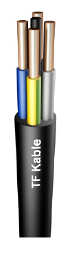 Kabel ziemny Czarny YKY