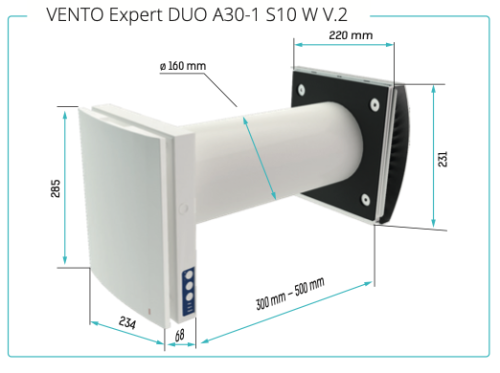 Rekuperacja decentralna Blauberg VENTO Expert DUO