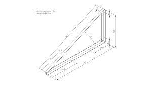 TR-1-25-B - Trójkąt montażowy TR1 25 stopni BEZINWAZYJNY PION