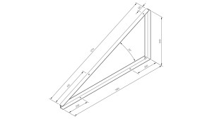 TR-1-25-I - Trójkąt montażowy TR1 25 stopni INWAZYJNY PION