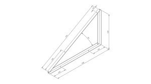 TR-1-30-I - Trójkąt montażowy TR1 30 stopni INWAZYJNY PION