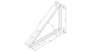 TR-1-35-B - Trójkąt montażowy TR1 35 stopni BEZINWAZYJNY PION