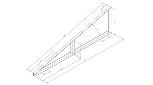 TR-1-15XL-I - Trójkąt montażowy TR1 XL 15 stopni INWAZYJNY PION