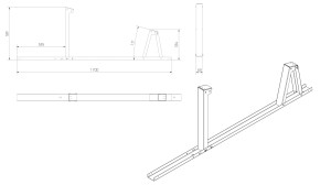TR-2-15-BF - Trójkąt montażowy TR2 15 stopni BIFACIAL