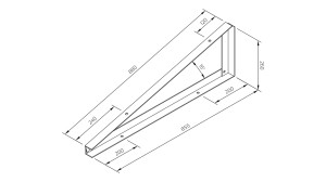 TR-2-15-I - Trójkąt montażowy TR2 15 stopni INWAZYJNY POZIOM
