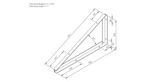 TR-2-25-B - Trójkąt montażowy TR2 25 stopni BEZINWAZYJNY POZIOM