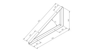 TR-2-25-I - Trójkąt montażowy TR2 25 stopni INWAZYJNY POZIOM