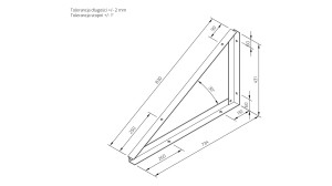 TR-2-30-B - Trójkąt montażowy TR2 30 stopni BEZINWAZYJNY POZIOM