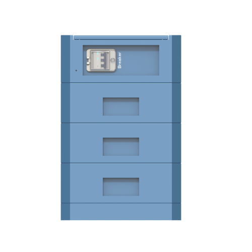 Magazyn energii AI-HB 075A (BMS, 3 x moduł bateryjny) lewy bok